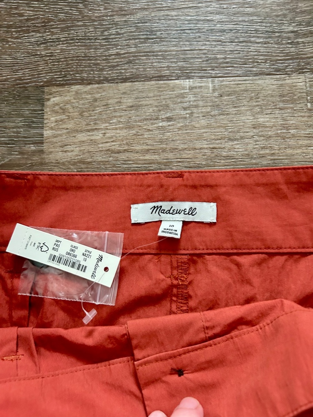 Madewell Poplin Pleated Button Front Midi Skirt NEW Sz 10 Russet Color - Picture 3 of 9